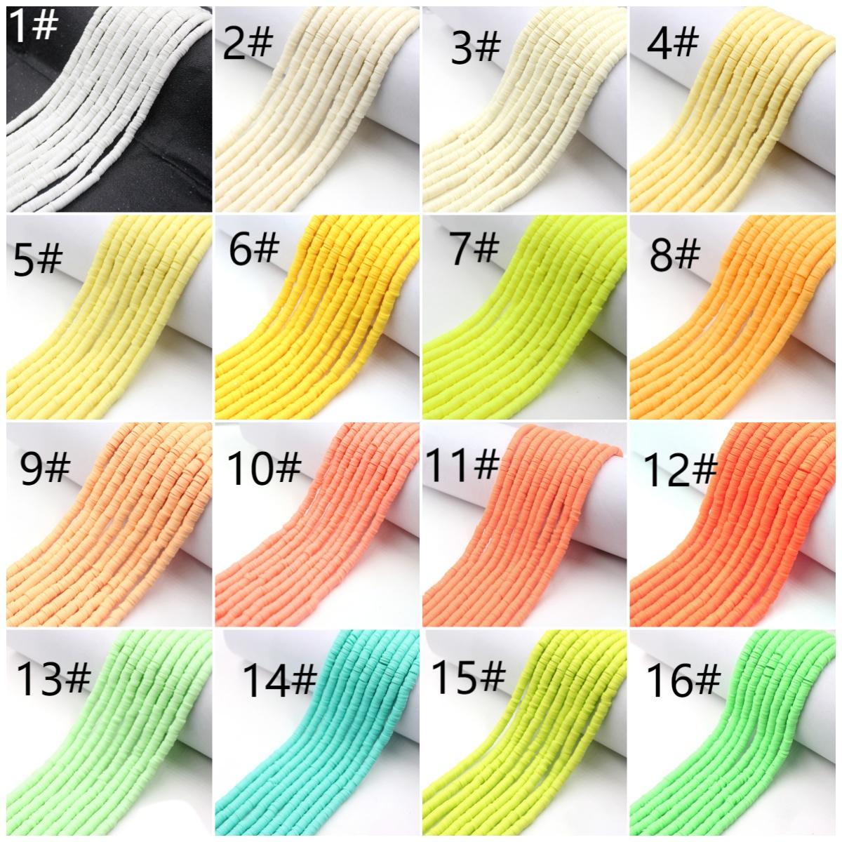 【Color 1#-84#】1 Strand- 16" 6mm vinyl Heishi beads, polymer clay beads