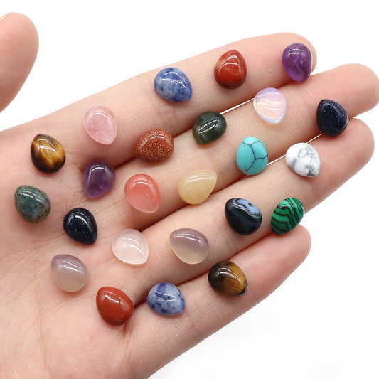 8*10mm Drop shape Oblate stone cabochon