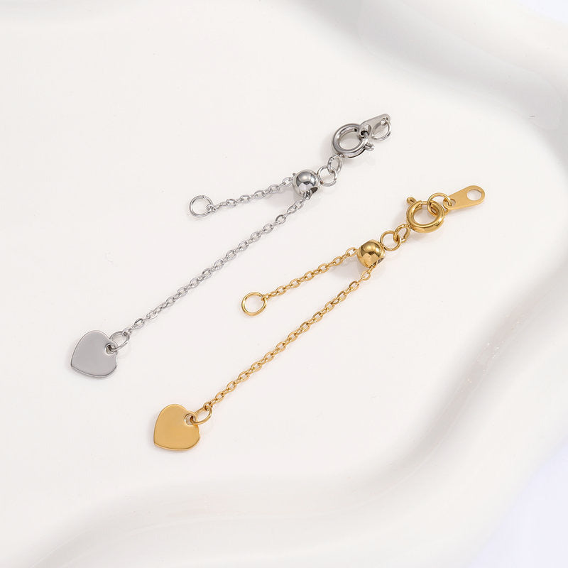Spring Clasp with adjustable spacer bead extension chain for necklace
