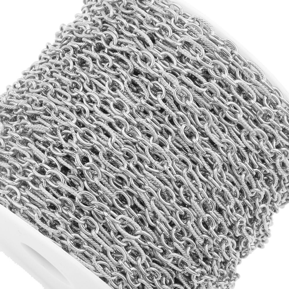 C1304 3:1 Oval thread chain-Vacuum Plating Waterproof Stainless steel chain