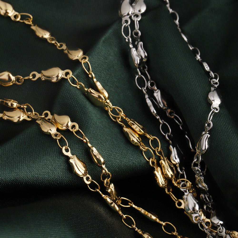 C1665 Tulip flower chain