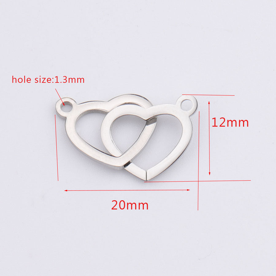Double heart charm