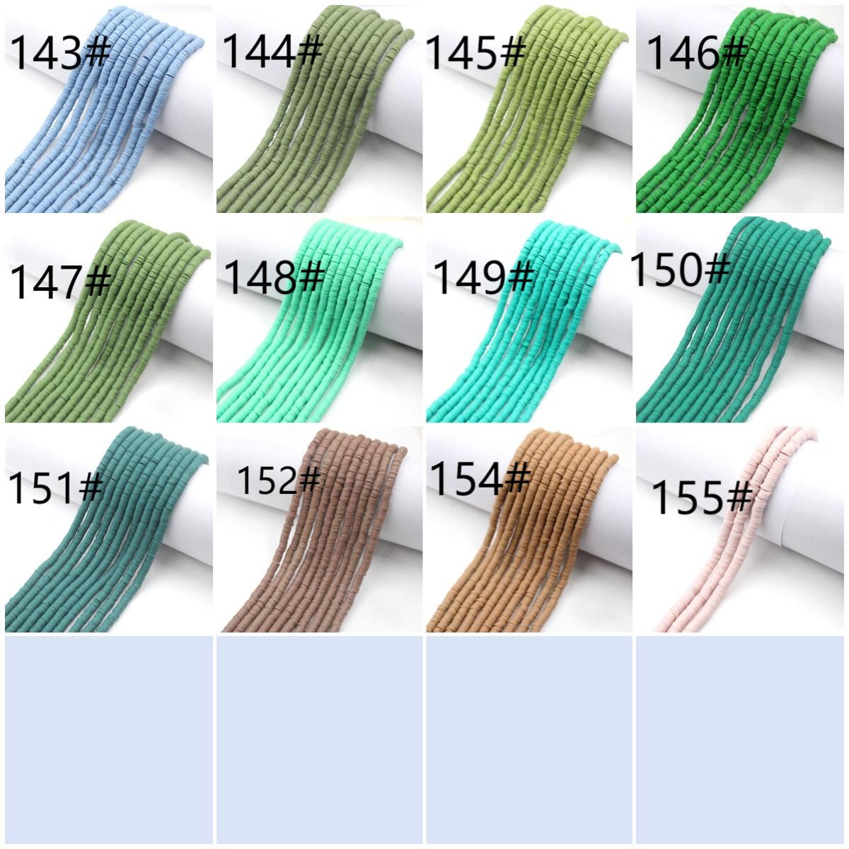 【Color 85#-155#】1 Strand- 16" 6mm vinyl Heishi beads, polymer clay beads