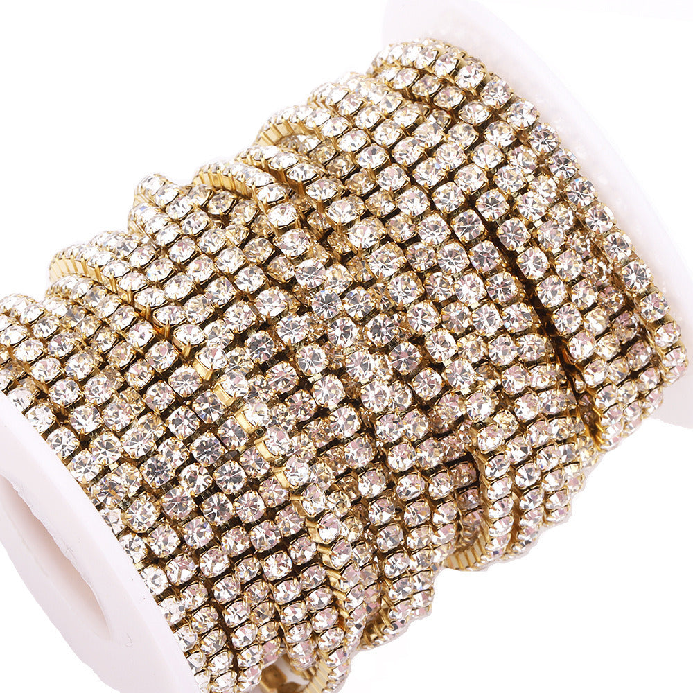 C1236 2/3mm Cup Rhinestone Chain/Clawchain