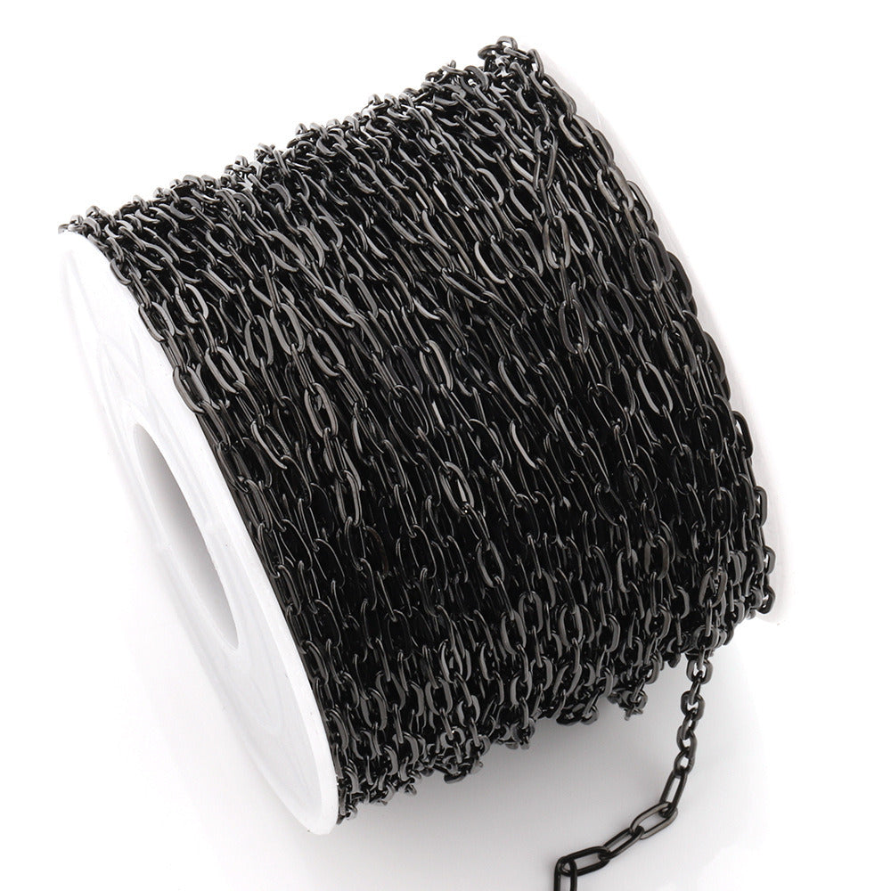 C1528 Paper clip black chain