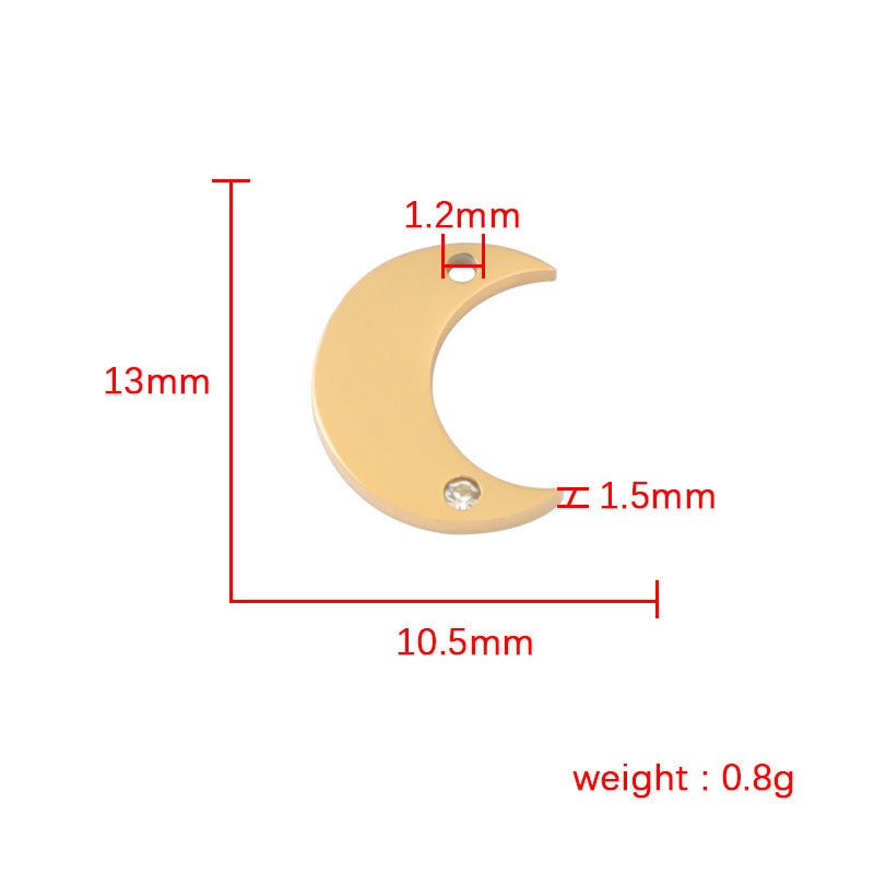 Diamond moon charm