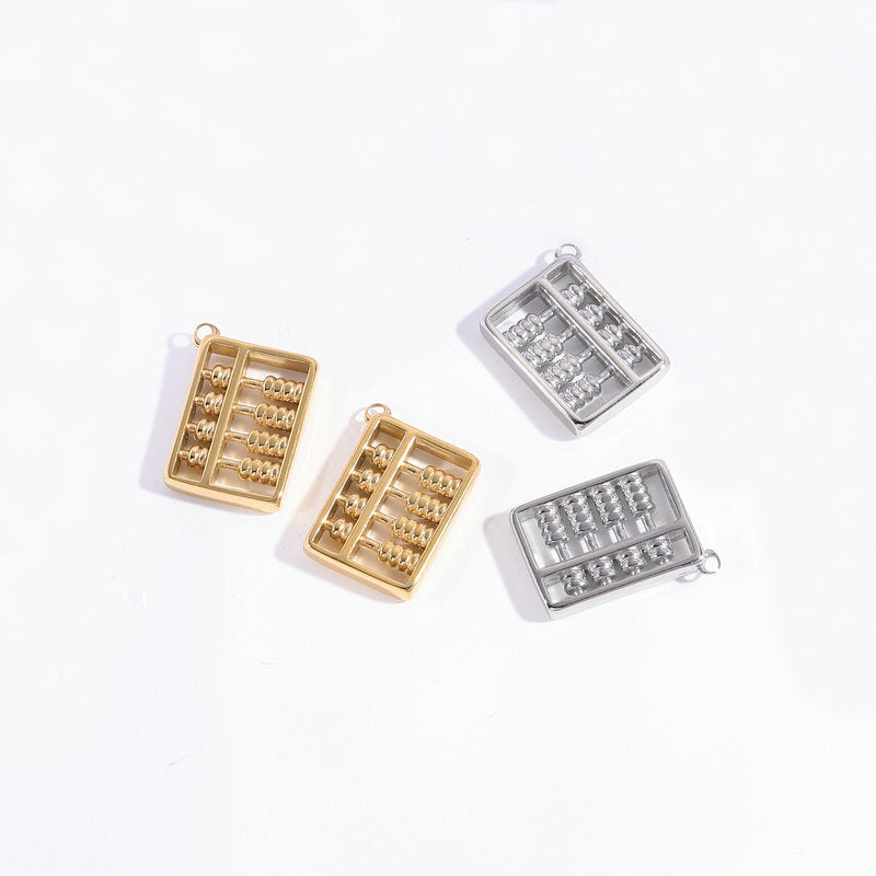 Stainless steel abacus charm