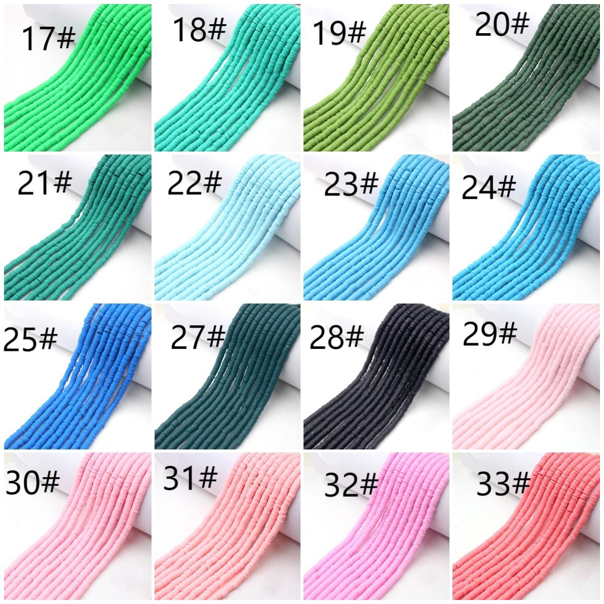 【Color 1#-84#】1 Strand- 16" 6mm vinyl Heishi beads, polymer clay beads