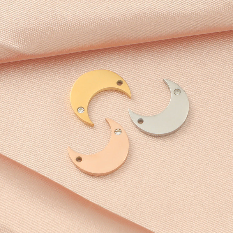Diamond moon charm