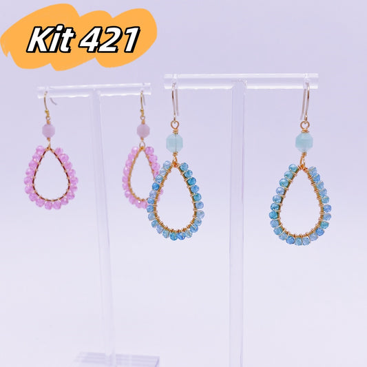 DIY Kit 421 Cubic Zircon geometric earring Kit