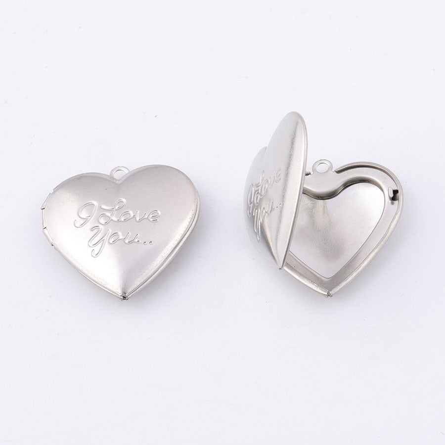 "I love you" heart lockets