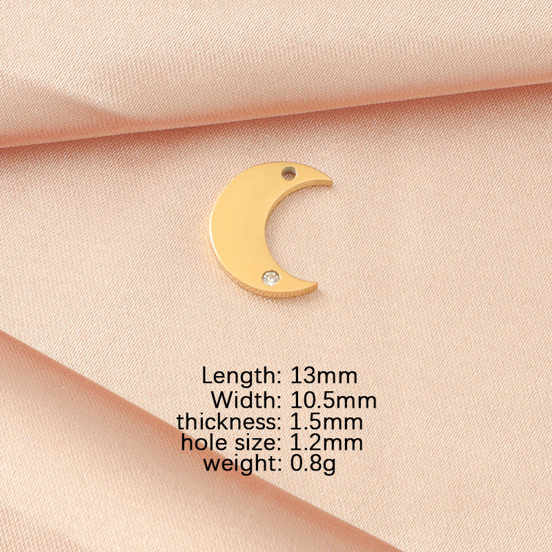Diamond moon charm