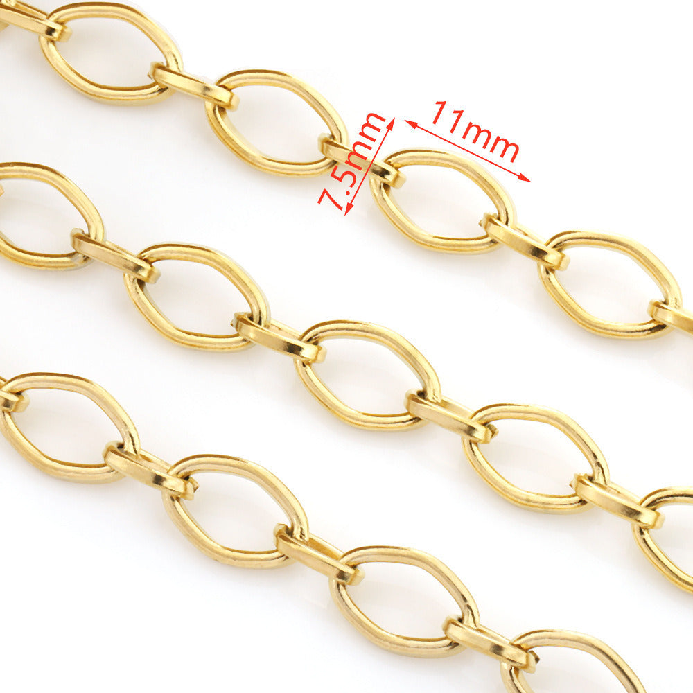 C1572 Stainless steel rhombus handmade chain