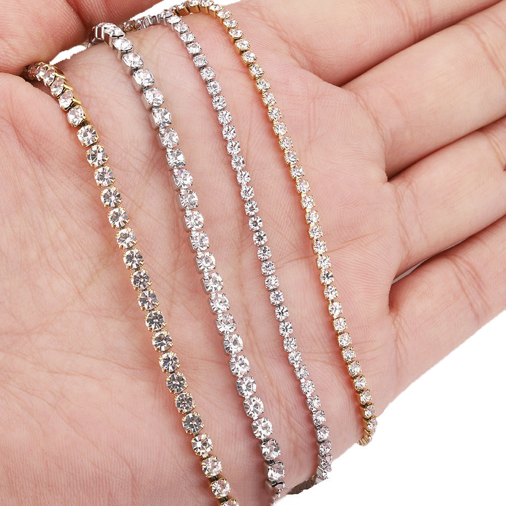 C1236 2/3mm Cup Rhinestone Chain/Clawchain