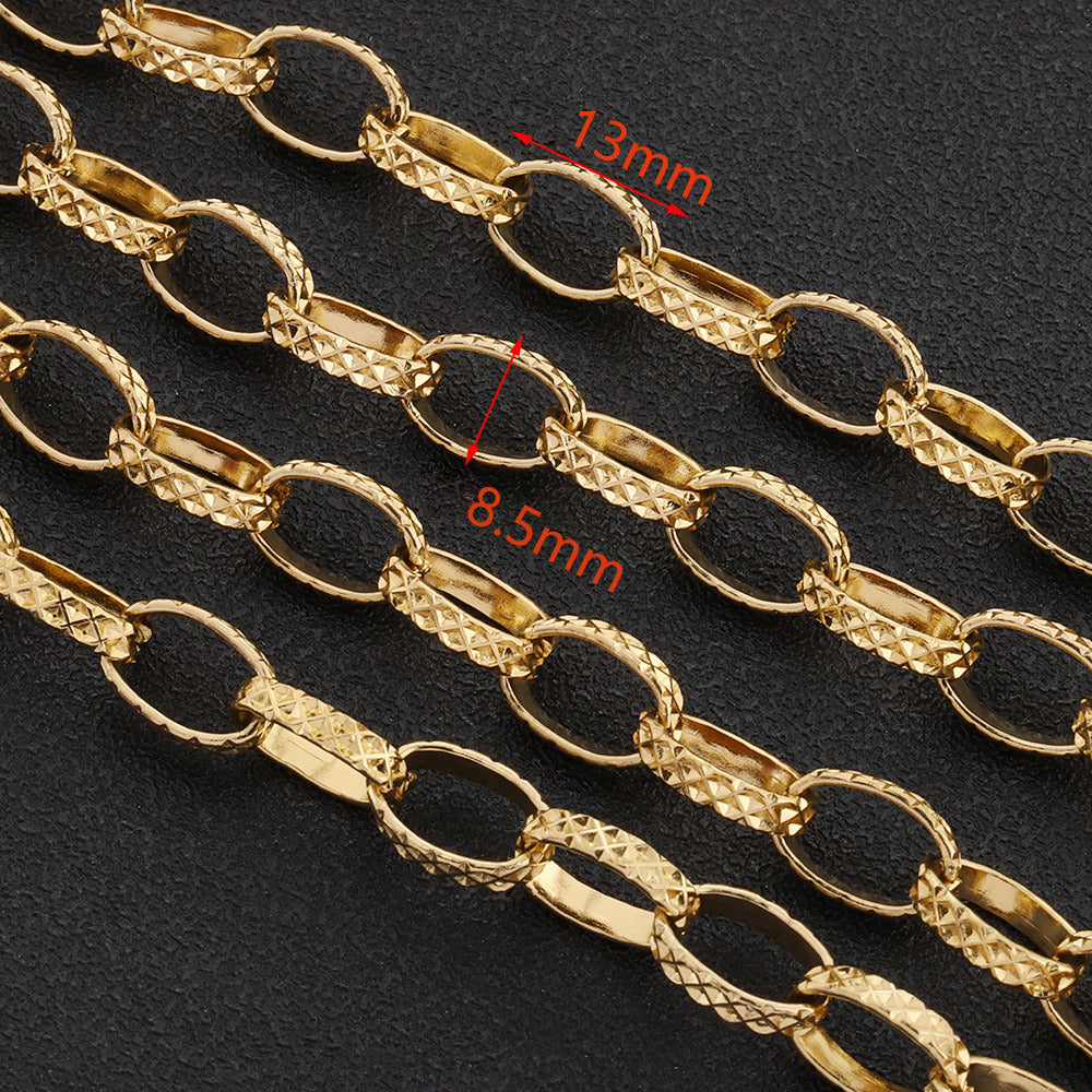 C1588 13mm Oval ambossed chain