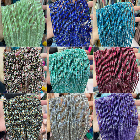 2x3mm Wheel Shape Natural Faceted stone beads for jewelry DIY