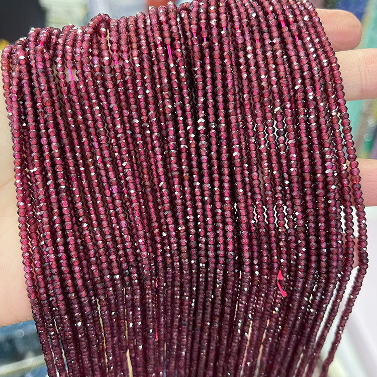 2x3mm Wheel Shape Natural Faceted stone beads for jewelry DIY