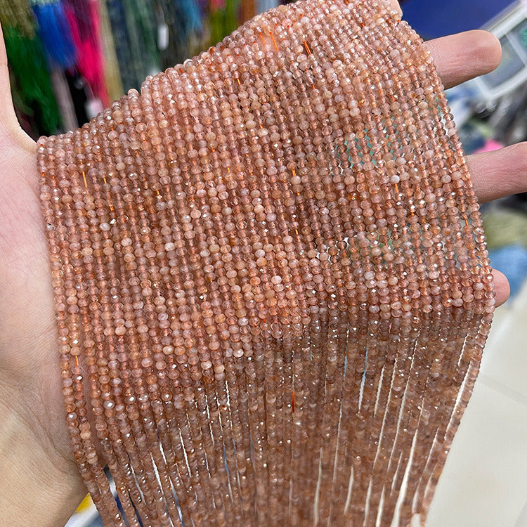 2x3mm Wheel Shape Natural Faceted stone beads for jewelry DIY