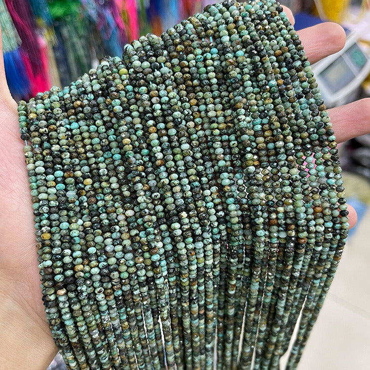 2x3mm Wheel Shape Natural Faceted stone beads for jewelry DIY