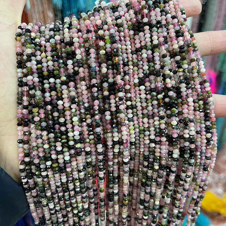 2x3mm Wheel Shape Natural Faceted stone beads for jewelry DIY
