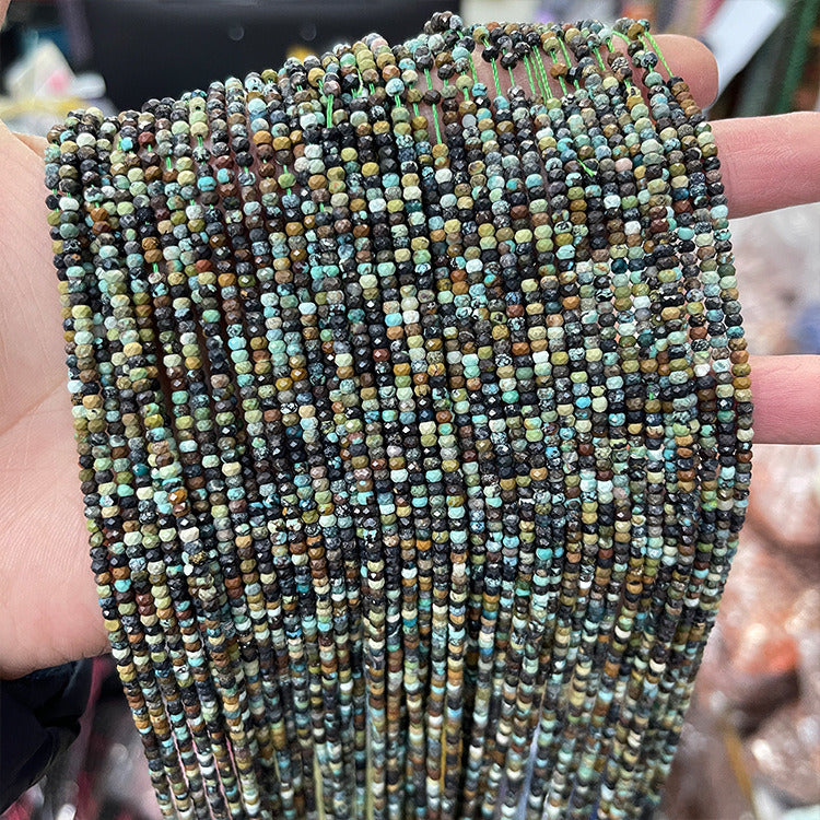 2x3mm Wheel Shape Natural Faceted stone beads for jewelry DIY
