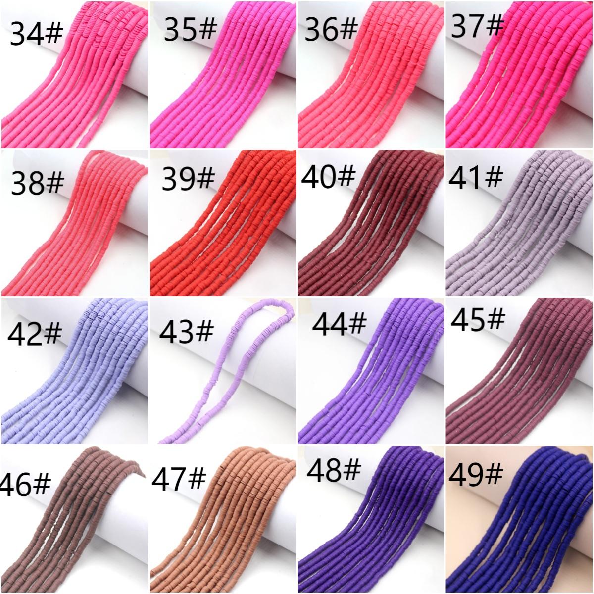 【Color 1#-84#】1 Strand- 16" 6mm vinyl Heishi beads, polymer clay beads