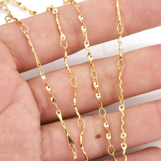 C1491 Four style stick chain-Vacuum Plating Waterproof Stainless steel chain