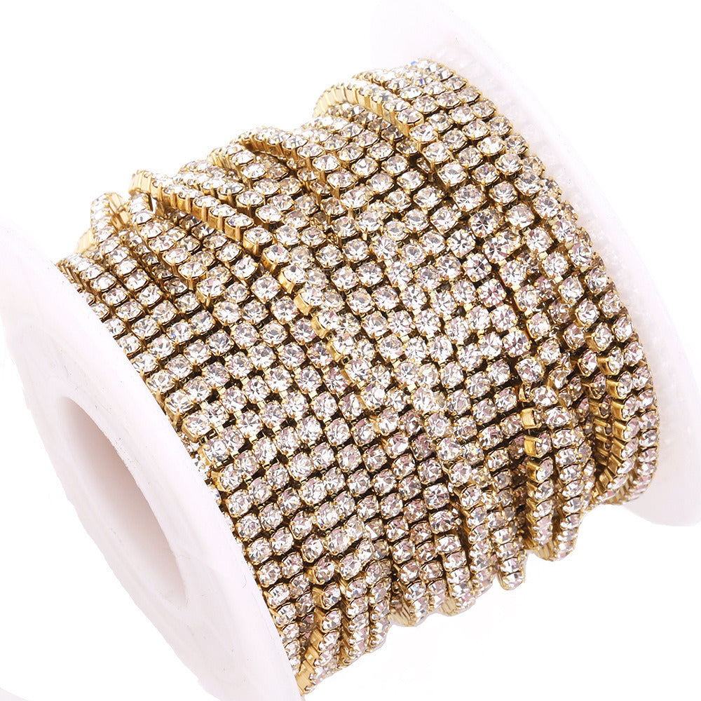C1236 2/3mm Cup Rhinestone Chain/Clawchain