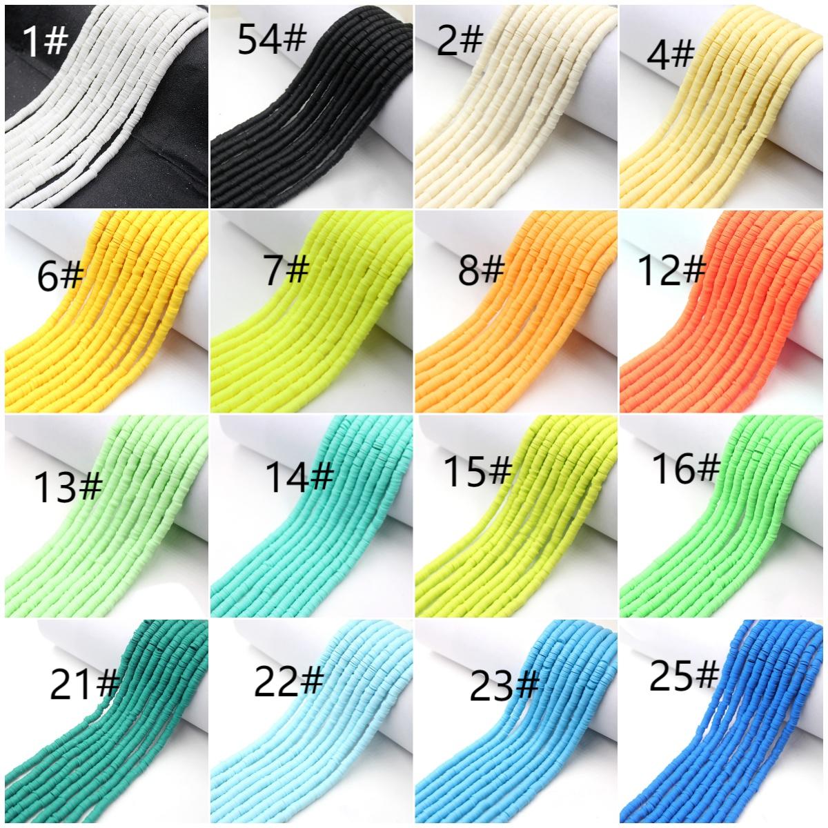 4mm- 1 Strand- 16"vinyl Heishi beads, polymer clay beads