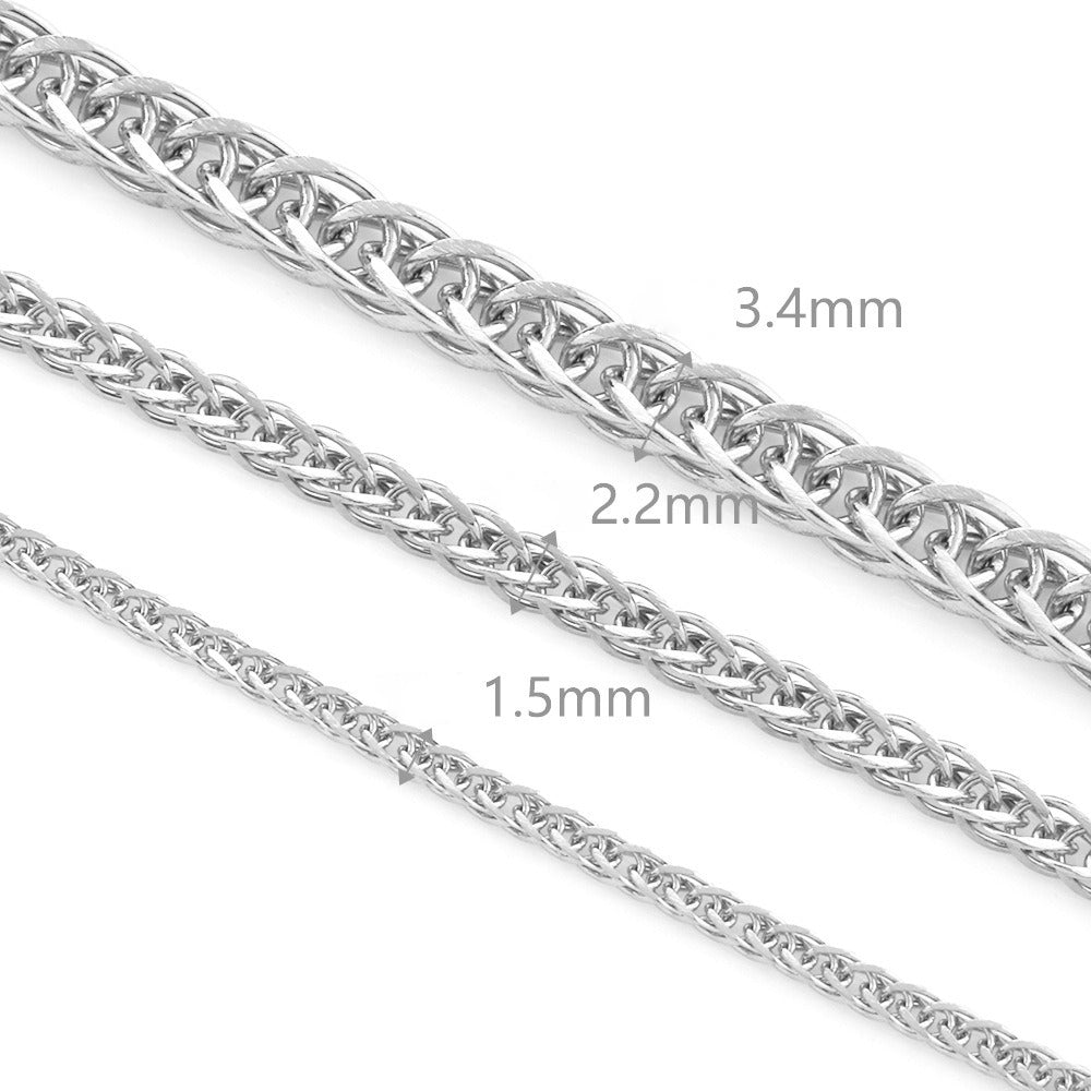 C1474 Foxtail /Chopin chain-Vacuum Plating Waterproof Stainless steel chain