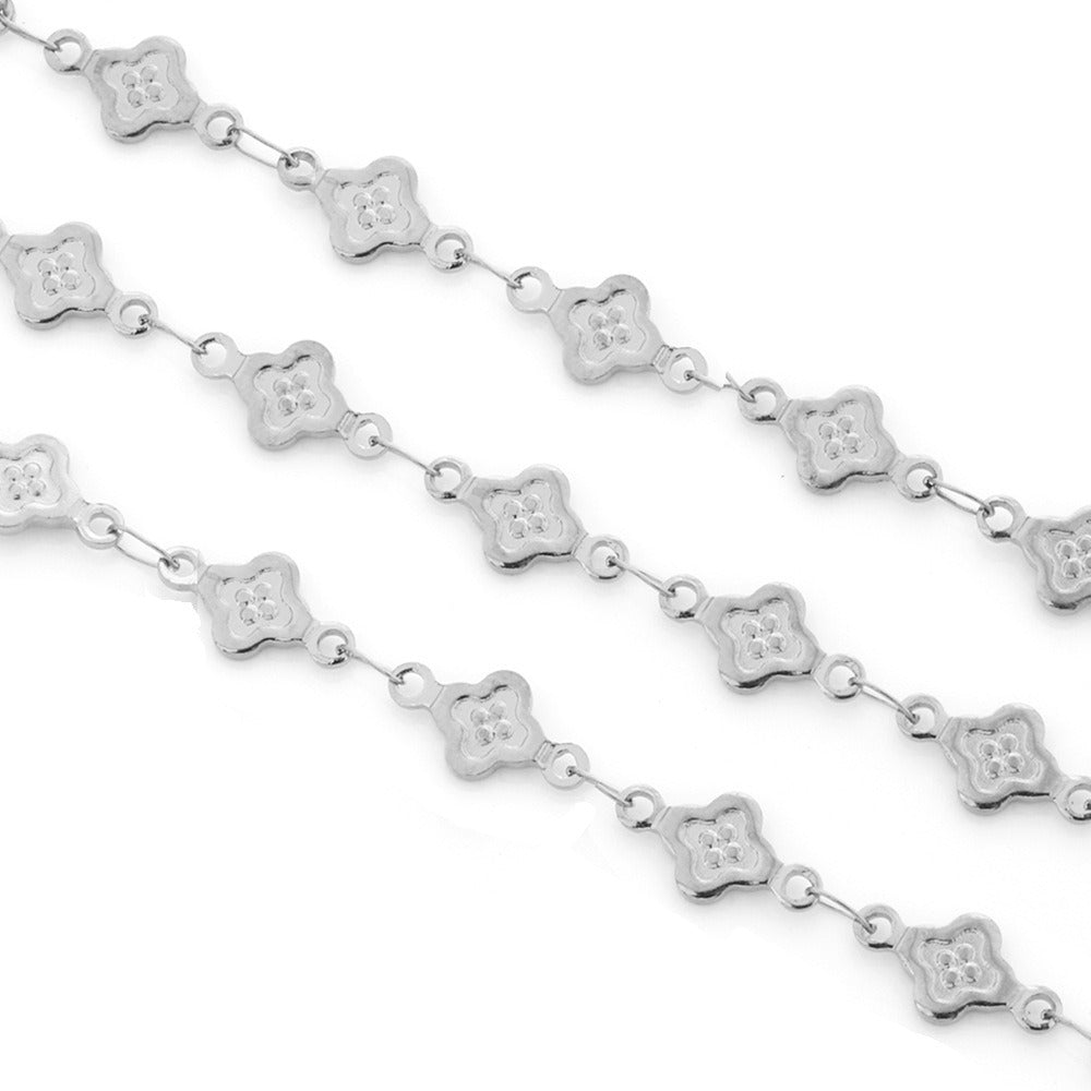 C1533 Four leaf clover chain-Vacuum Plating Waterproof Stainless steel chain