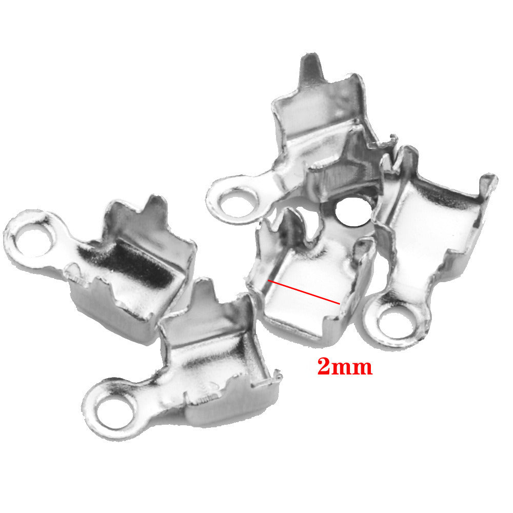 C1244 10 pcs/pack 2mm/3mm Cup Rhinestone Chain/Clawchain Connector,Clasp End