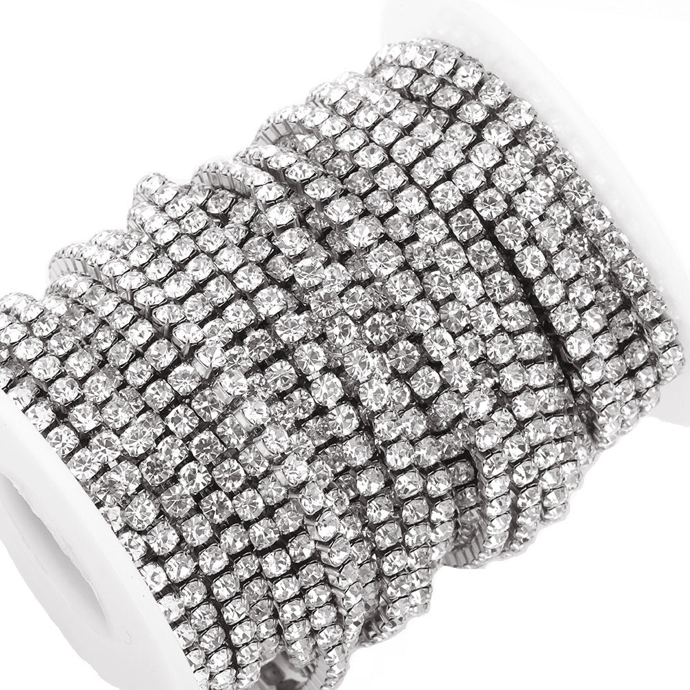 C1236 2/3mm Cup Rhinestone Chain/Clawchain