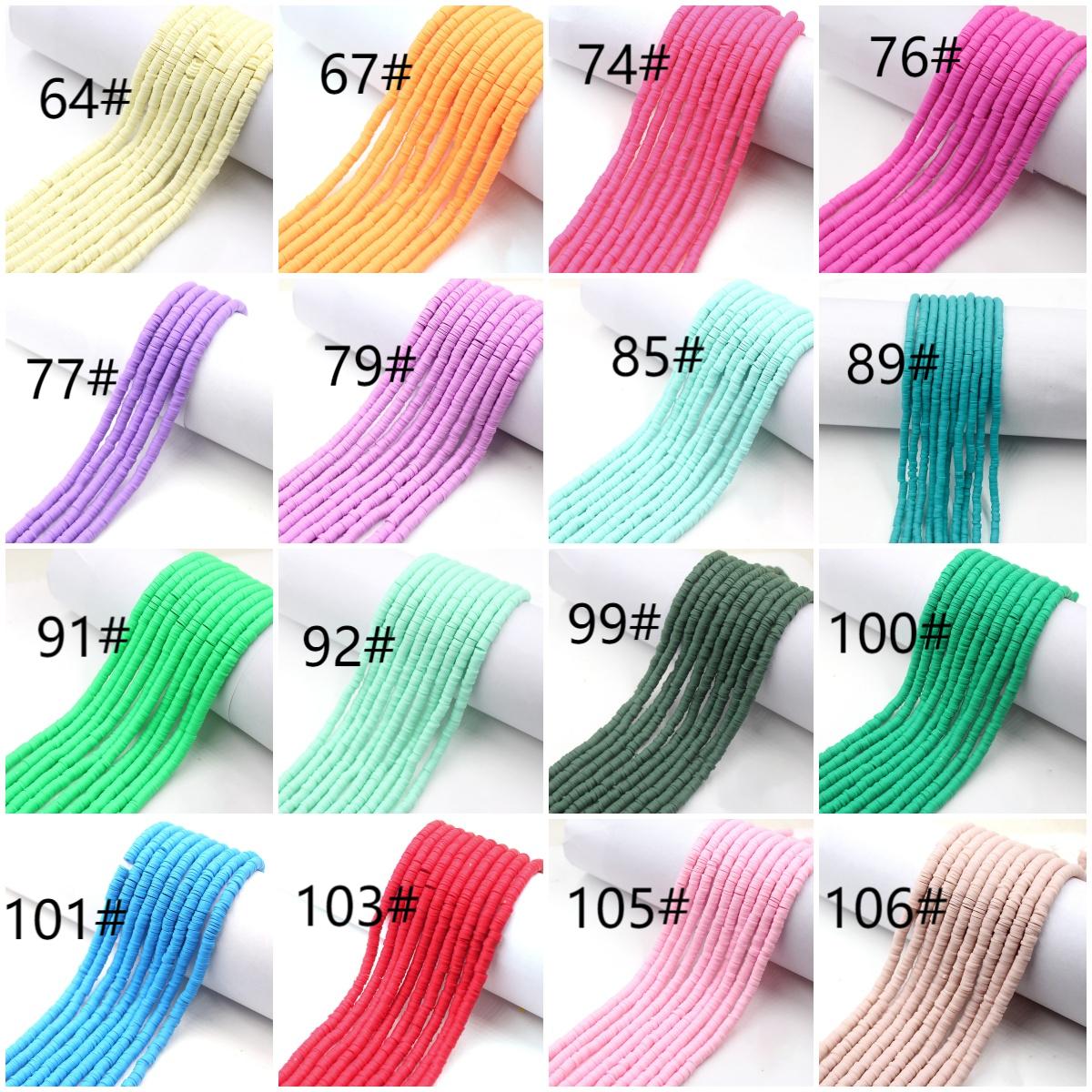 4mm- 1 Strand- 16"vinyl Heishi beads, polymer clay beads