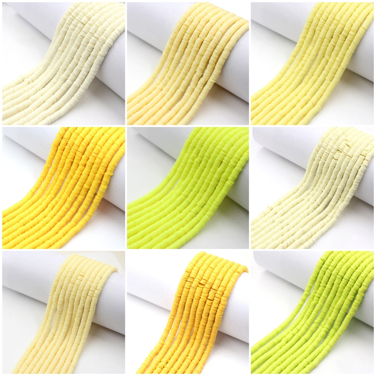 【Color 85#-155#】1 Strand- 16" 6mm vinyl Heishi beads, polymer clay beads