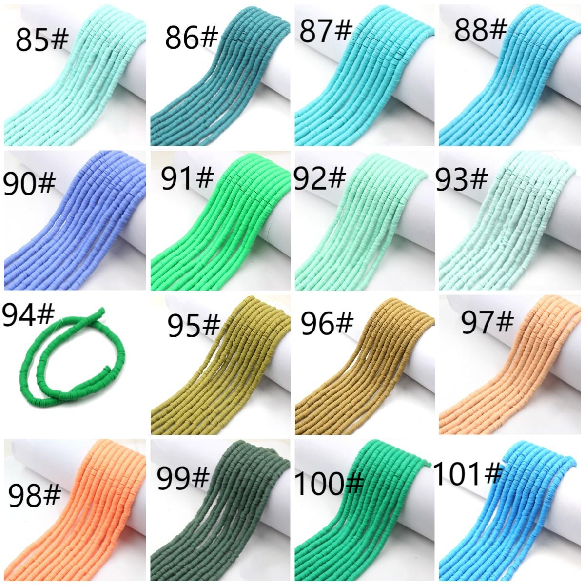 【Color 85#-155#】1 Strand- 16" 6mm vinyl Heishi beads, polymer clay beads