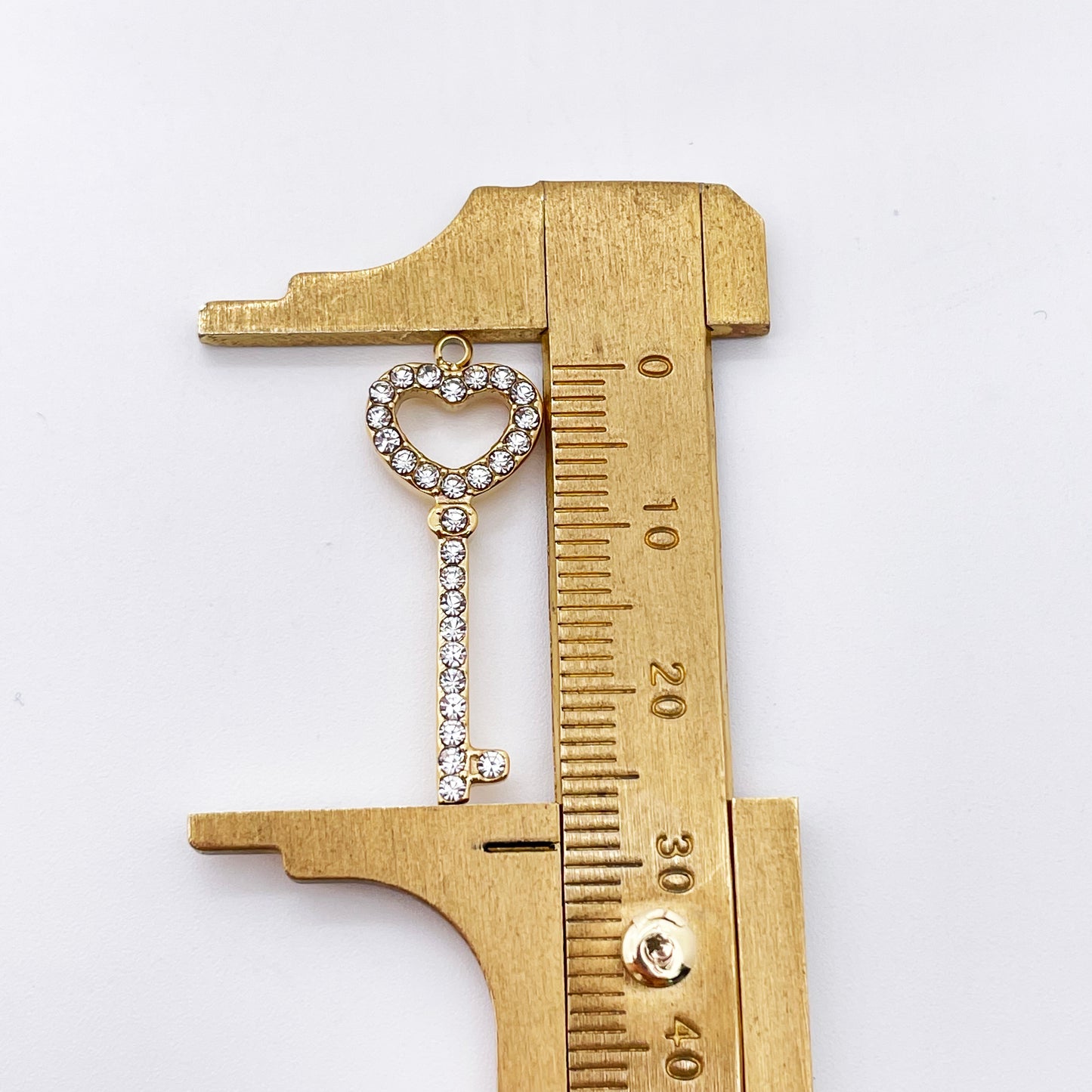 0295 Diamond Heart key charm