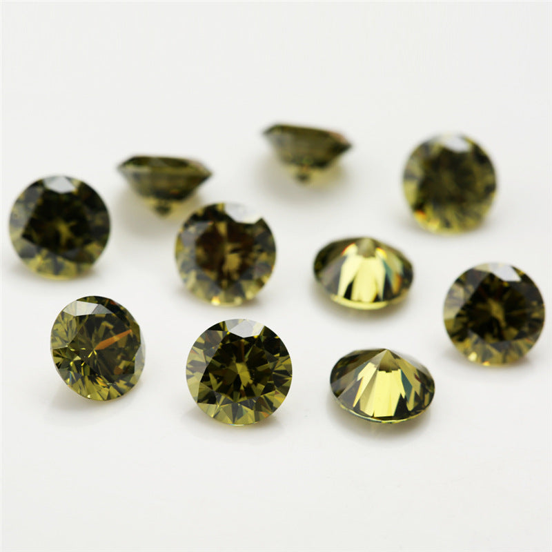 ROUND Cubic Zircon Diamond sharp-bottomed