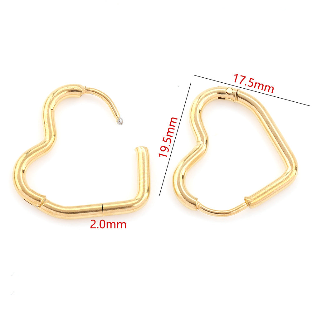 Geometric Hoop Earrings in Stainless steel