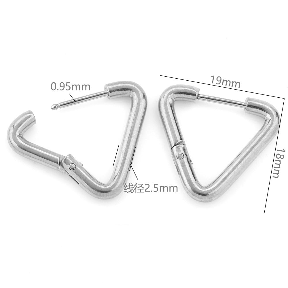 Geometric Hoop Earrings in Stainless steel