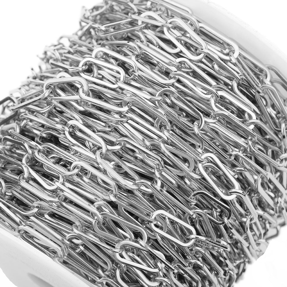 Big paper clip Chain-Vacuum Plating Waterproof Stainless steel chain