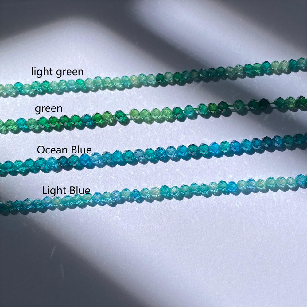 Super sparkle CZ necklace ,Cubic Zircon beads choker,summer jewelry