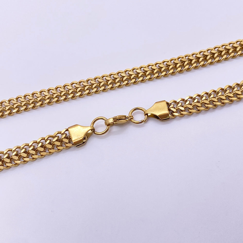 Double cut cuban necklace