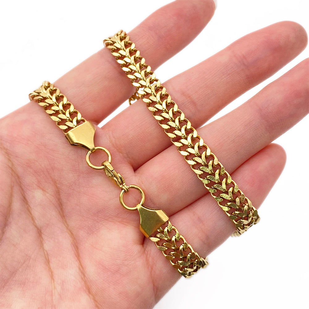 Double cut cuban necklace