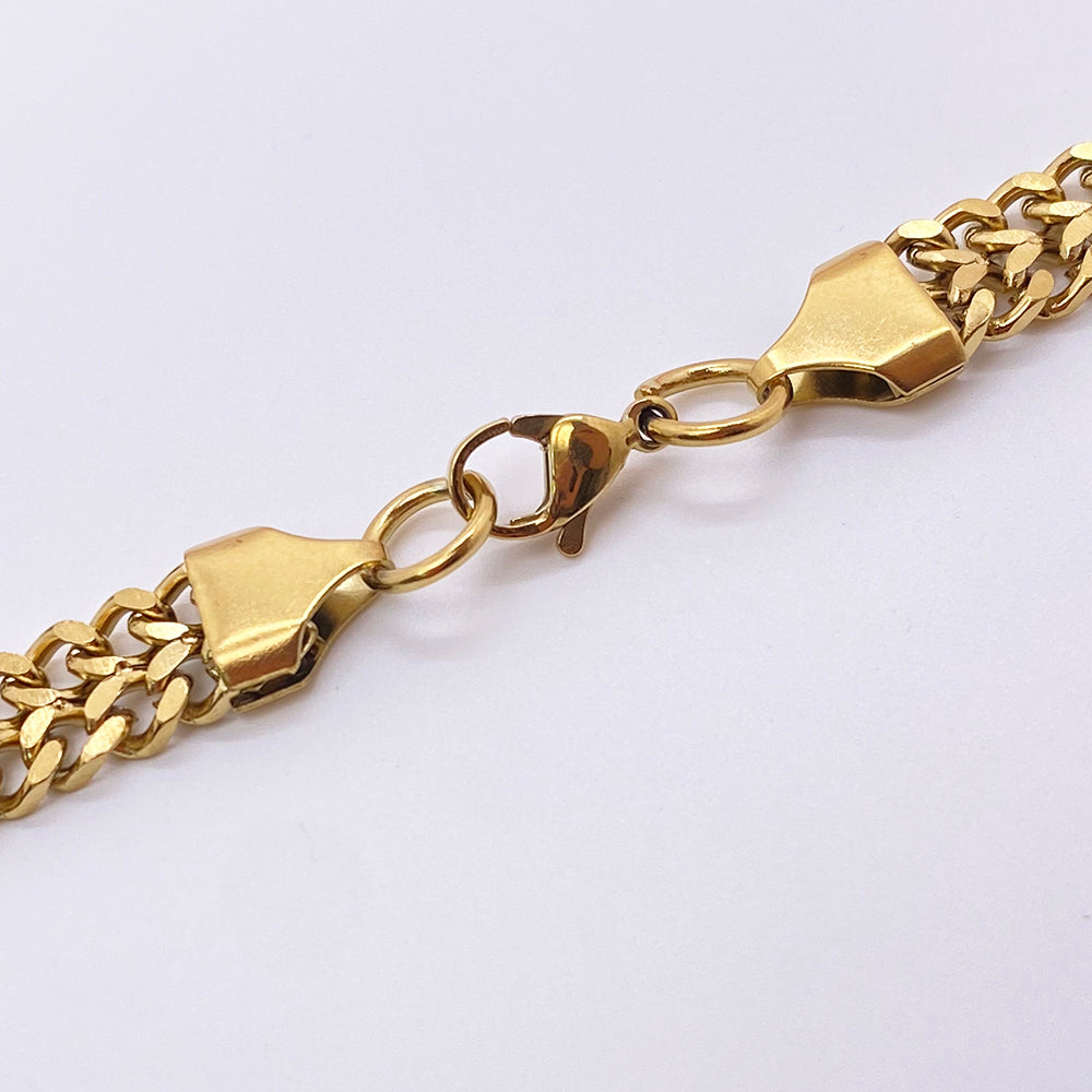 Double cut cuban necklace