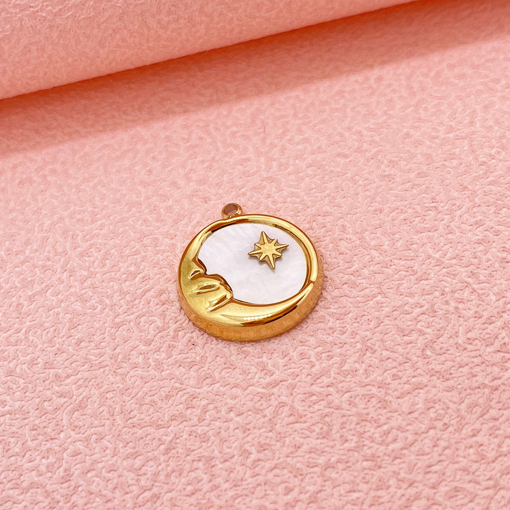 2634 Star and moon charm