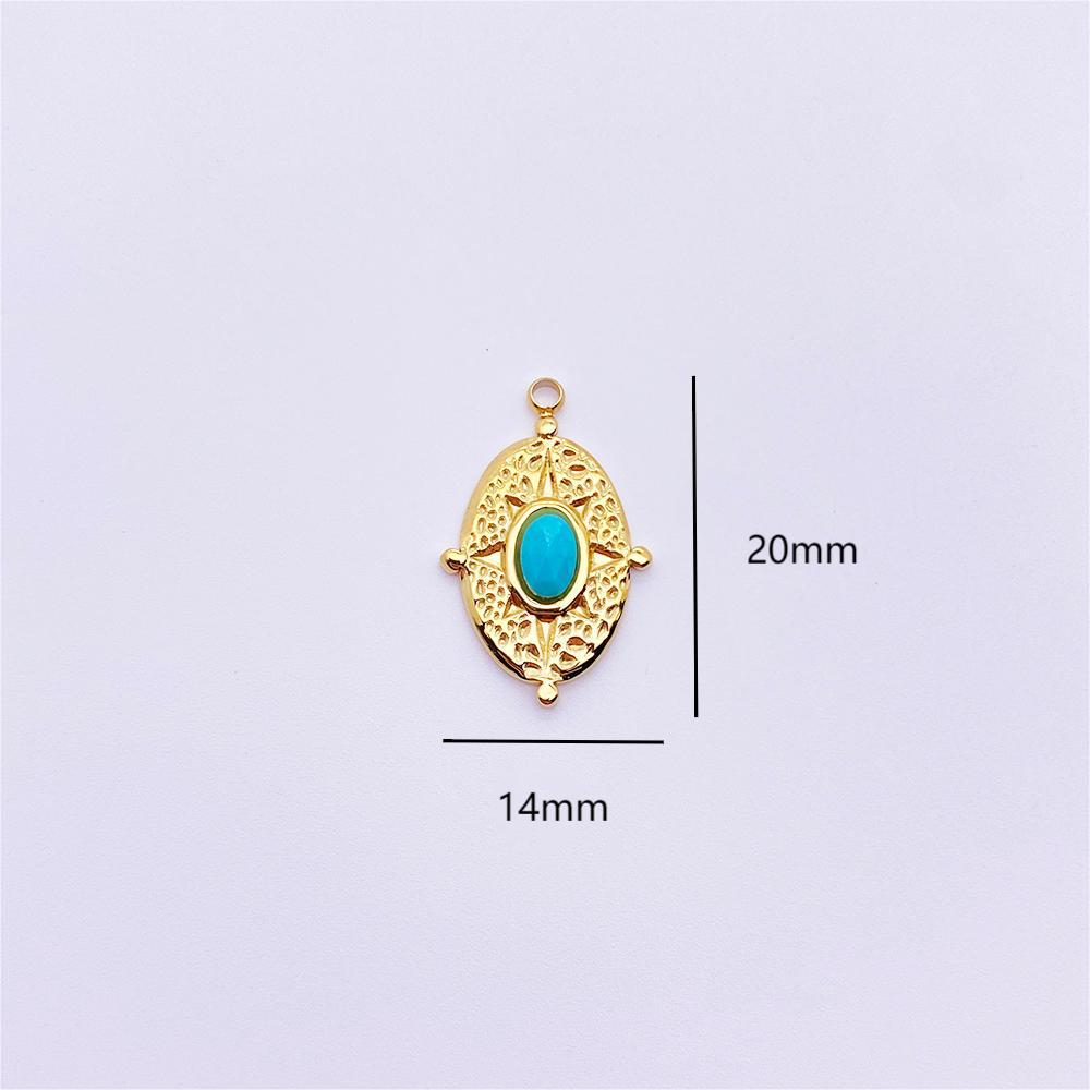 Gemstone sun charm