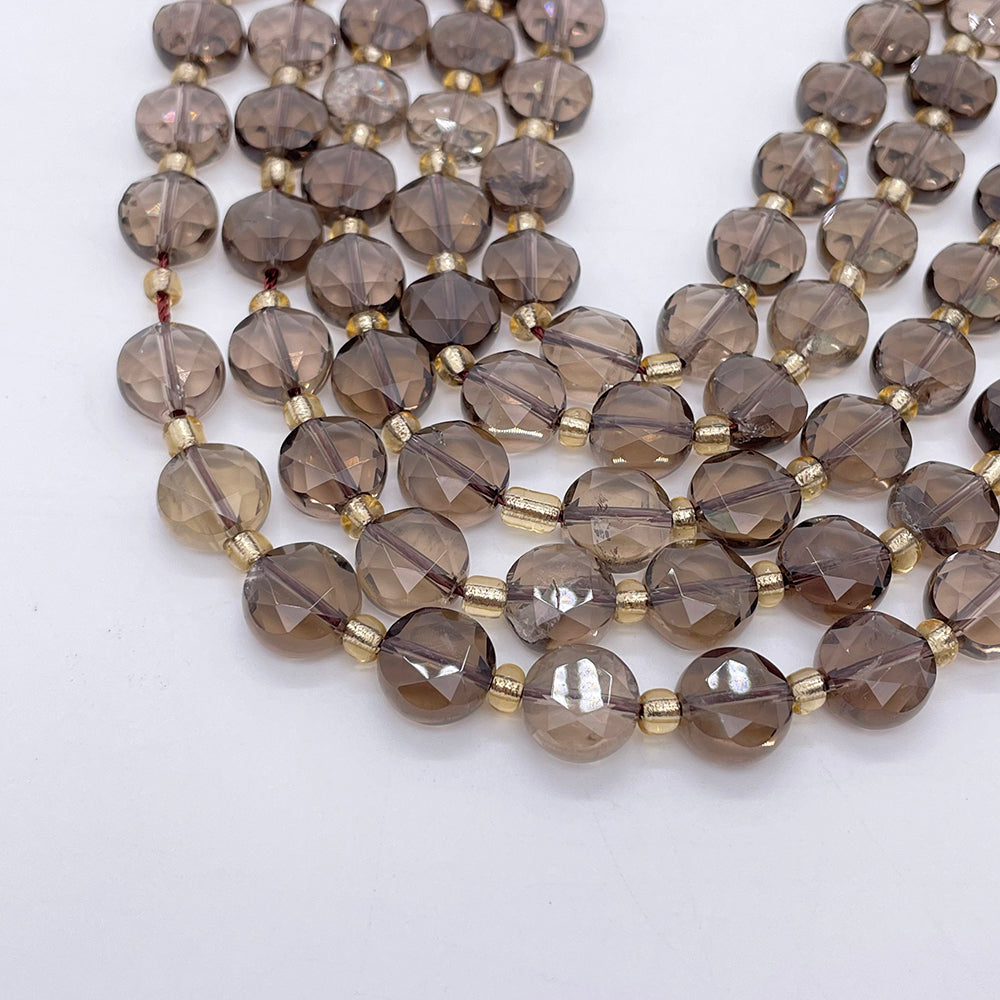 10mm Flat round faceted stones
