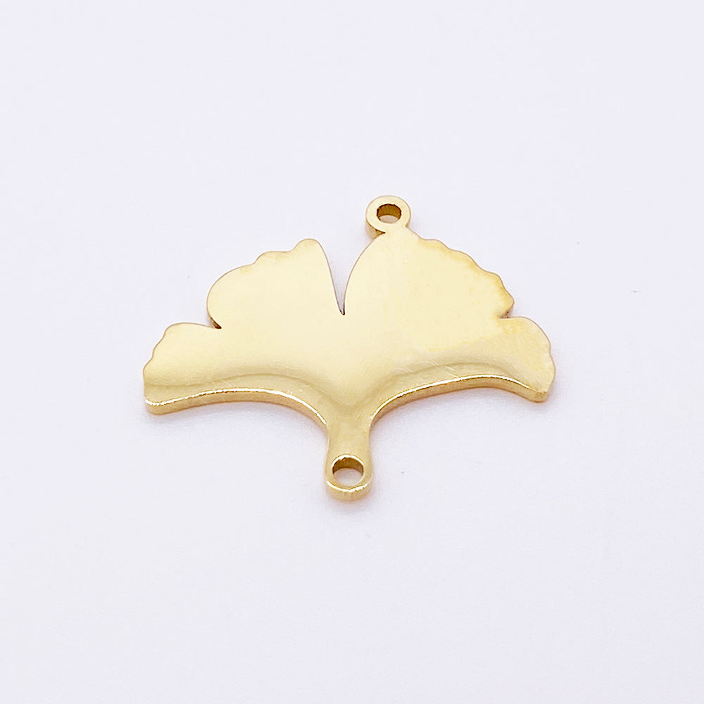 Gingko leaf charm