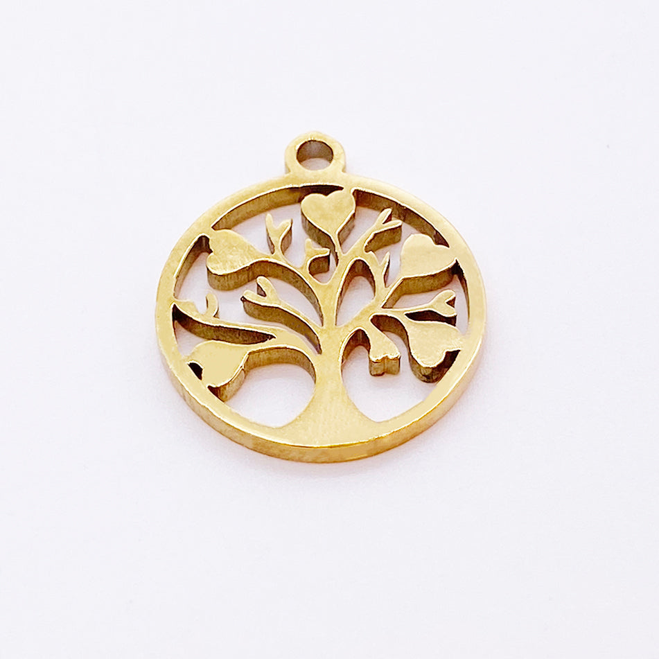 Heart tree charm